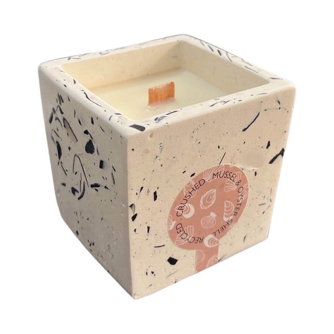 Square Recycled Mussel Candle Square Recycled Mussel Candle Badger & Birch 