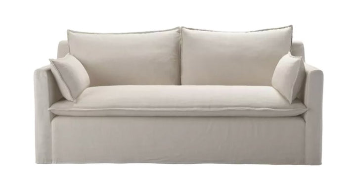 British Made Custom Furniture British made custom furniture Wild Atlantique 2.5 Seater Sofa Bed in Brush Cotton Linen - Taupe 