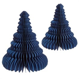 Christmas Ornaments Christmass Ornaments Sass & Belle Blue Honeycomb Tree Standing Decoration Set of 2 
