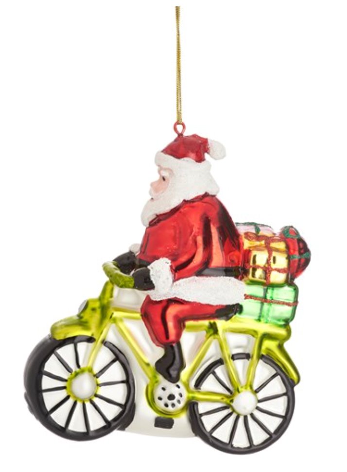 Christmas Ornaments Christmass Ornaments Sass & Belle Santa on a Bicycle 