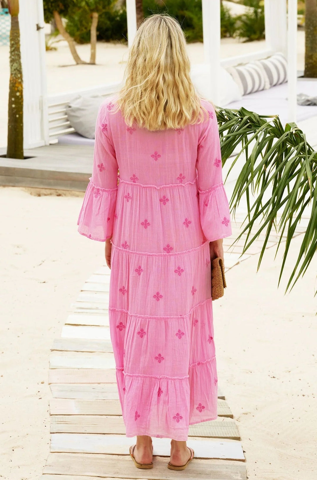 Florence Organic Cotton Midi Dress by Aspiga Florence Midi Cotton Dress Aspiga Medium Pink 