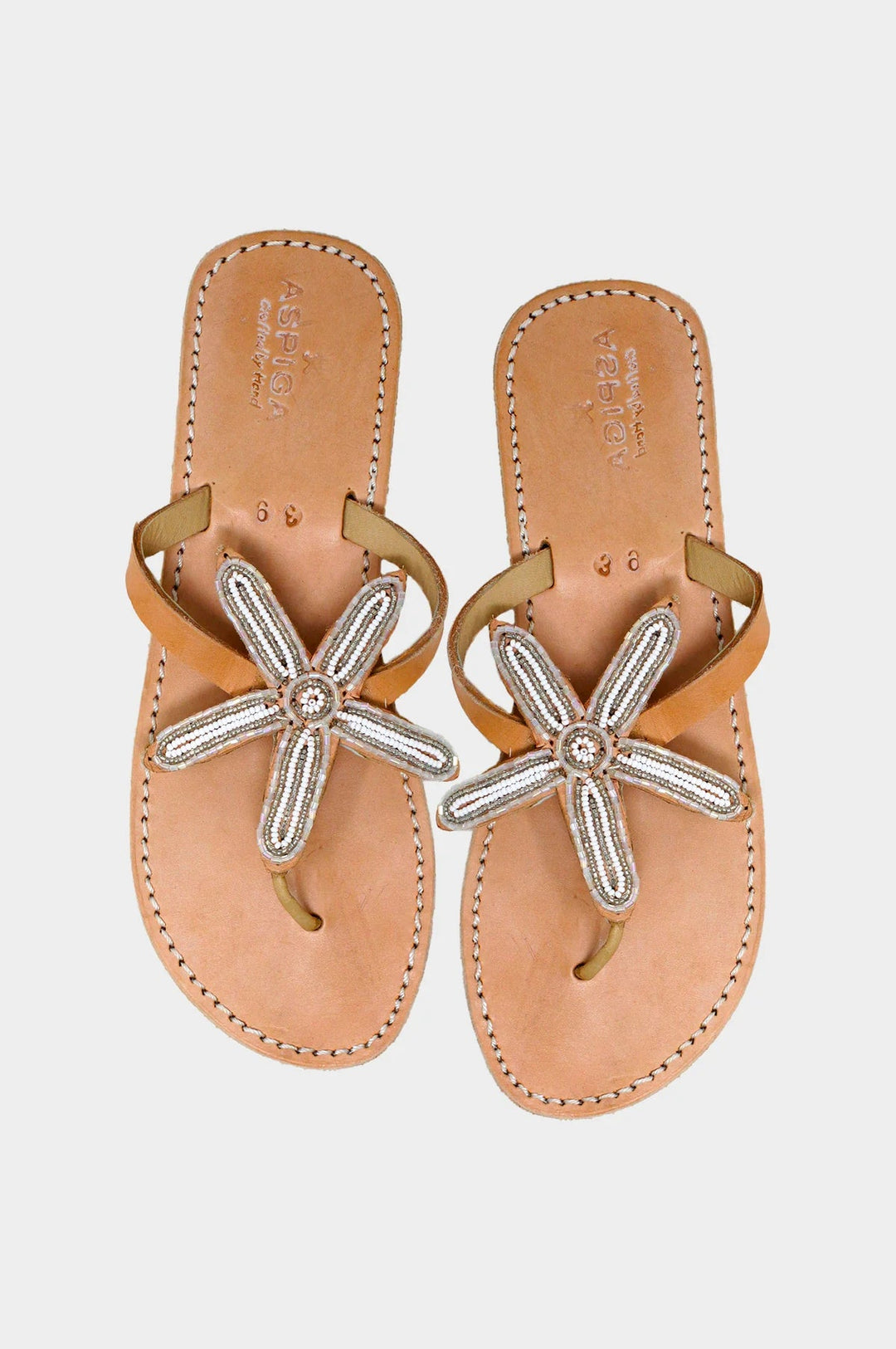 Flower Star Leather Sandals by Aspiga Flower Star Sandals Aspiga 