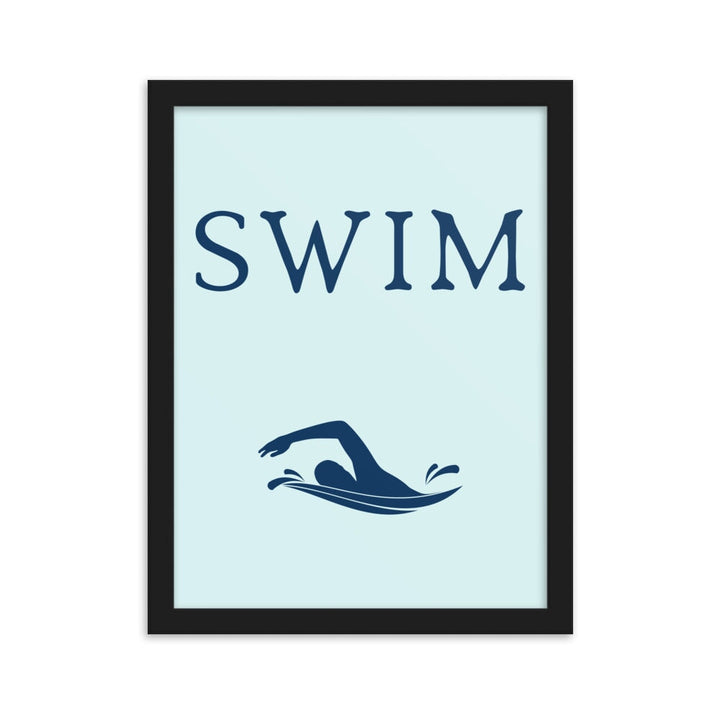 Framed matte paper poster - Swim Wild Atlantique 