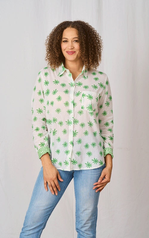 Luella Amalfi Printed Cotton Shirt Luella Amalfi Shirt Luella Fashion Green - One Size 