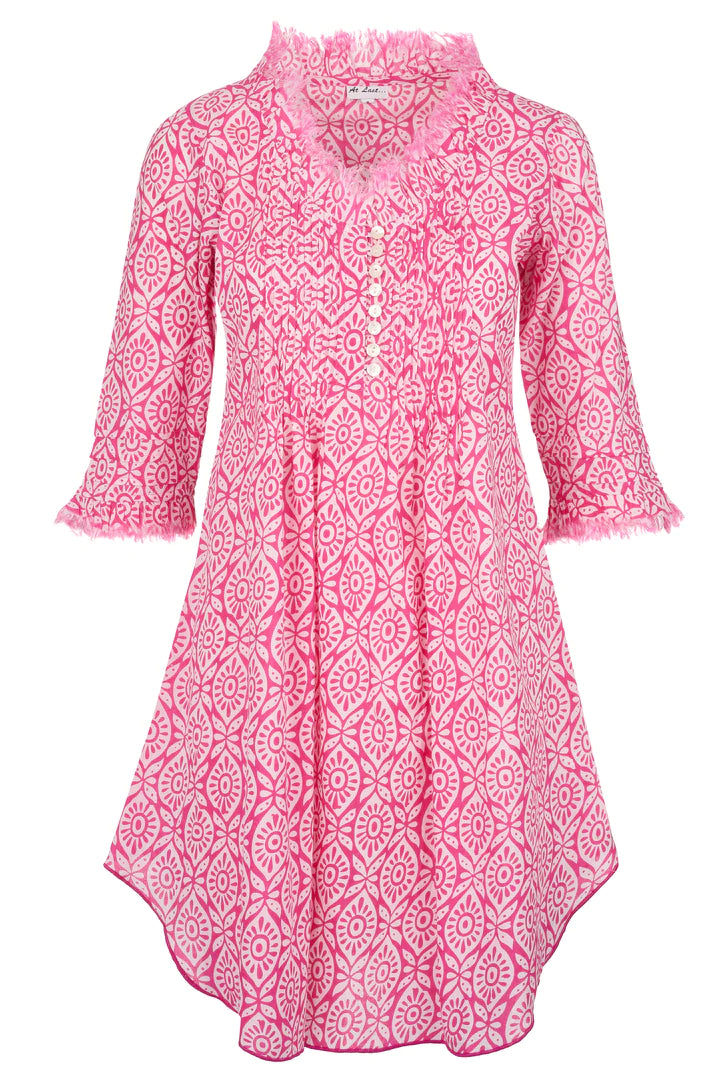 Annabel Tunic by At Last Annabel Tunic Top At Last London 10 Bubblegum Pink & White 