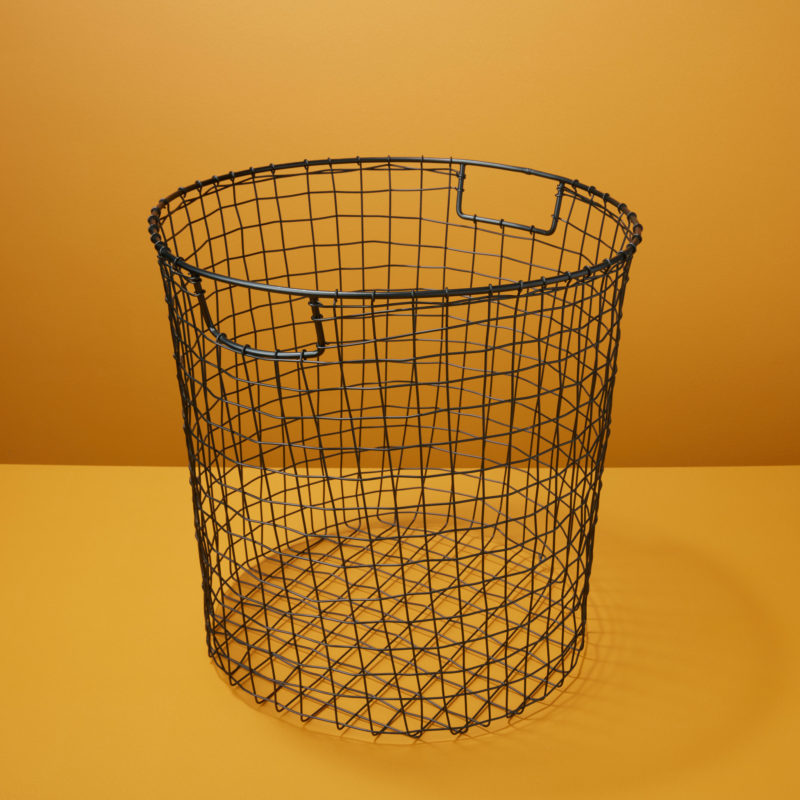 Black Wire Round Basket Large Black Wire Round Basket Be Home Europe Large 38 x 38 cm 