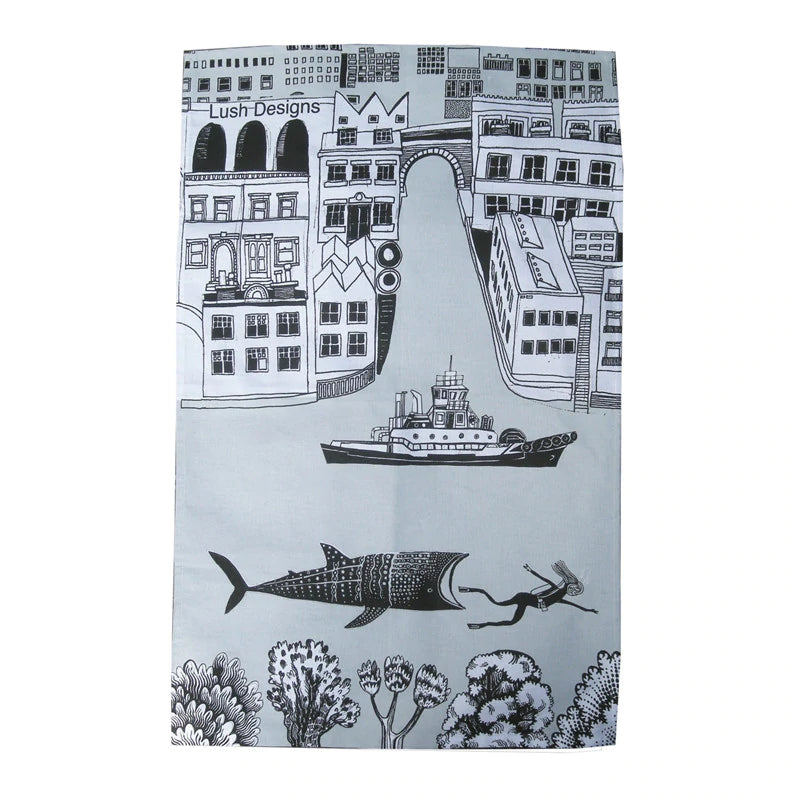 Coastal Tea Towels Coastal Tea Towels Lush Designs Big Fish 