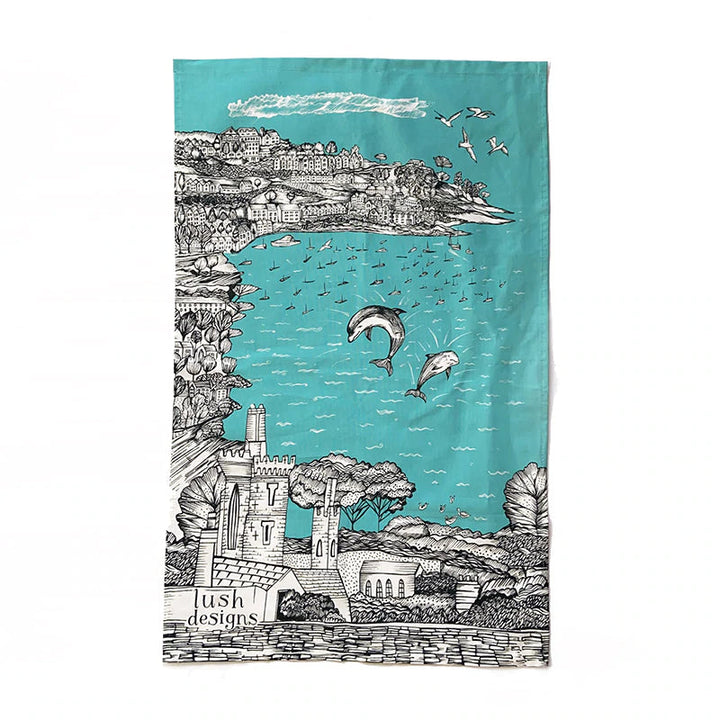 Coastal Tea Towels Coastal Tea Towels Lush Designs Dolphin 