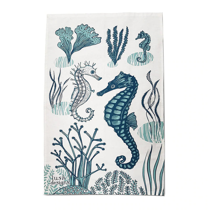 Coastal Tea Towels Coastal Tea Towels Lush Designs Seahorse 