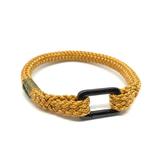 Coastline Jewellery by Zamsoe Silver Zamsoe Rope Bracelet - Gold O Shackle 
