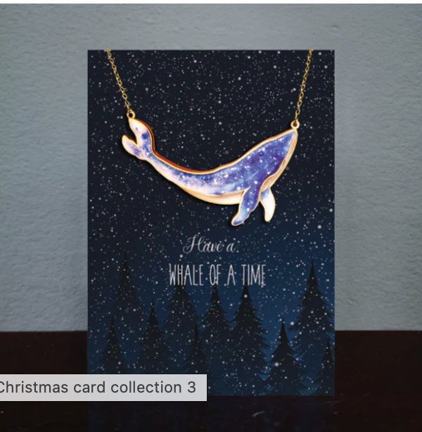Greeting Cards with Necklace Greeting Cards with Necklace Alljoy Designs Whale Necklace Greeting Card 