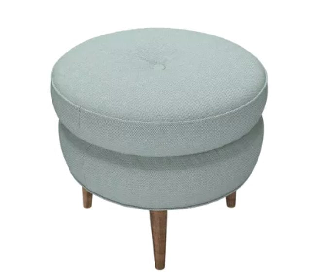 The Cocktail Stool The Cocktail Party Stool Sofa.com 65w x 77h x 74d Coastal Stool with Portland Blue Buttons & Welt 
