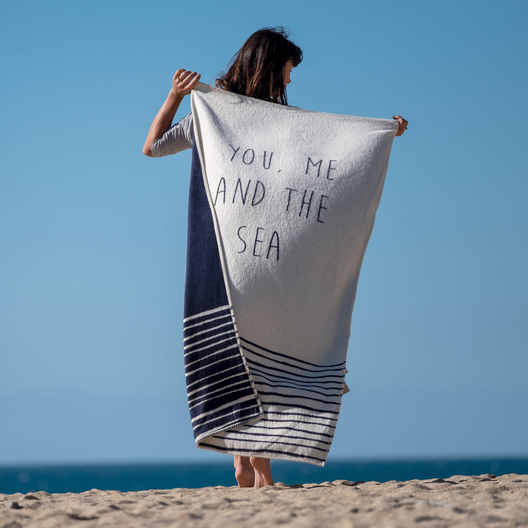 You, Me & The Sea Recycled Cotton Blanket You, Me & The Sea Recycled Blanket Atlantic Blankets 160 x 110 cm 